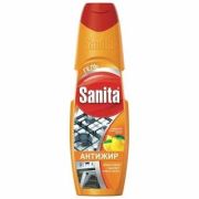 Санита гель 500 мл. антижир для плит чистящее средство Зеленый чай и лимон