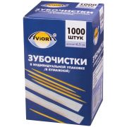 Зубочистки бамбуковые в индивидуальной бумажной упаковке, 1000 шт. в картонной коробке, AVIORA (М арт. 401-610)