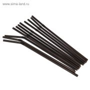 Трубочки для коктейля с гофр 8*240 (250шт/уп) ЧЕРНЫЕ JAMBO