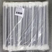 Трубочка, 8 х 240 мм, прямая, чёрная, в индивидуальной бумажной упаковке, 250 шт/уп, AVIORA (М. арт. 491-004)