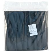 Трубочка, 8 х 240 мм, прямая, чёрная, в индивидуальной пп-упаковке, 250 шт/уп, AVIORA (М. арт. 401-294)