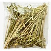 Декоративные пики из бамбука «УЗЕЛКИ-СЕРДЕЧКИ» черные, 120 мм, 100 шт. в пакете, AVIORA (М. арт. 401-277)