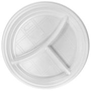 Тарелка 205 3-х секцион. белая РР (IP 2000/100)