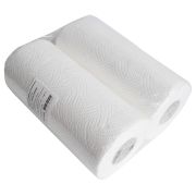 Полотенца бумажные (2 шт.) в прозрачном пакете, беленная макулатура, 24 м.