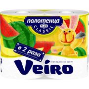 Полотенца бумаж Veiro 2рул. 3х-сл. Белый Люксория (5П32)
