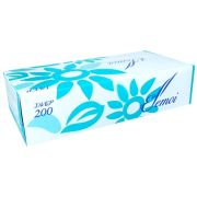 Салфетки для лица бумажные, 200 штук, 2 слоя, 100% целлюлоза