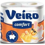 Туалетная бумага Veiro Comfort белая двухслойная 4 рул.