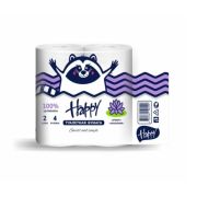 Туалетаня бумага Хэппи 4 рулона 2 слоя Арома Амазония