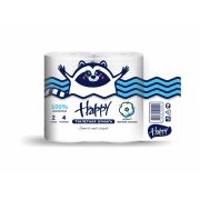 Туалетная бумага Хэппи 4 рулона 2 слоя Арома Хлопок