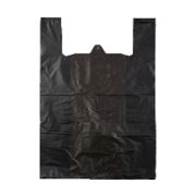 Пакет майка 400+200/700/20 черная Т (1500/15/100)